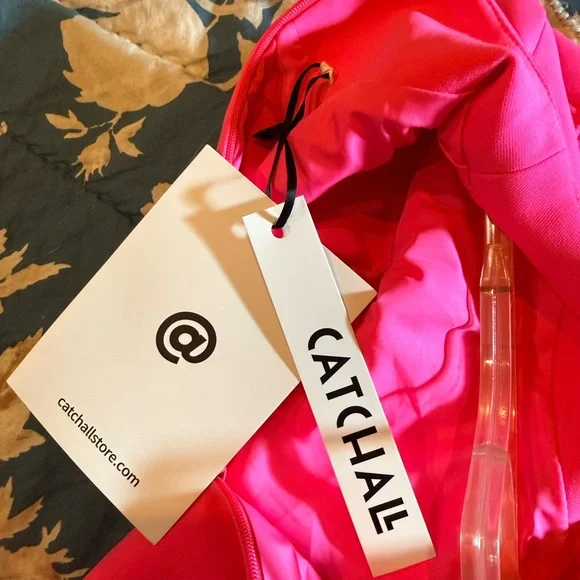 NWT Catchall Alison Pink Jacquard Floral Mini Dress - L - Picture 6 of 7